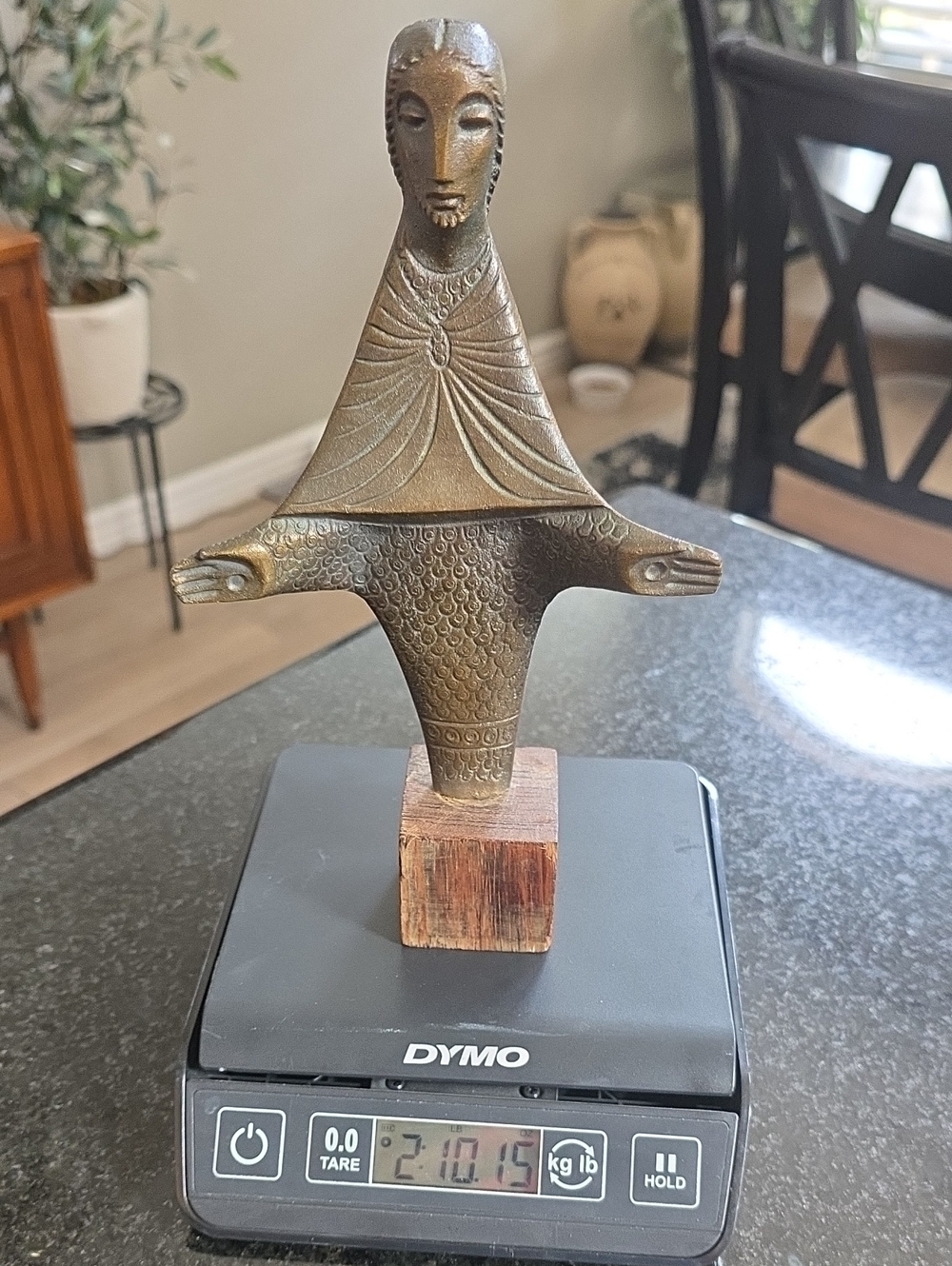 MCM Brutalist Bronze Jesus Sculpture